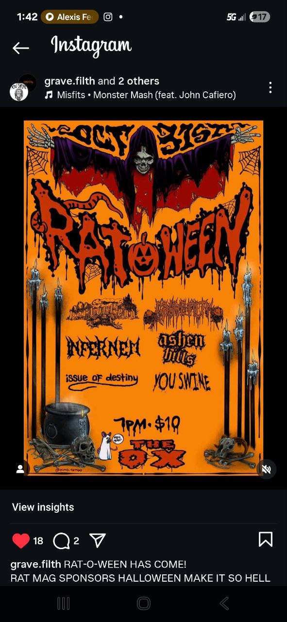 The Ox Halloween flyer